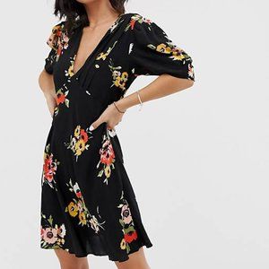 Free People Floral Mini Dress Size 0